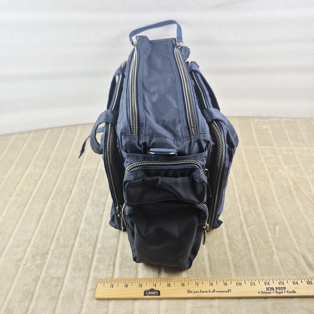 Lug Atlas RFID Travel Bag Tote Carry On Organizer Navy Blue Multi Pocket - Picture 7 of 16